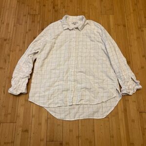 Madewell White Oversized Button Down Shirt